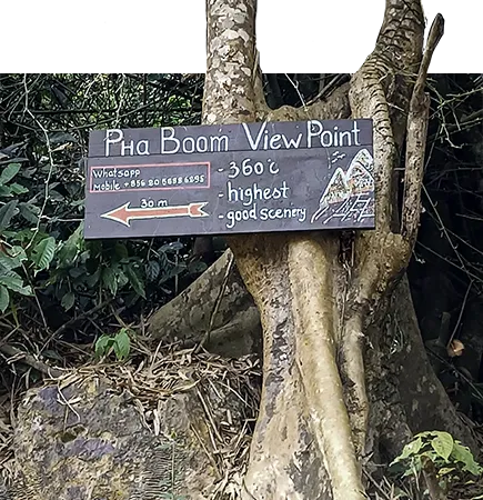 Pha Boom View Point Sign